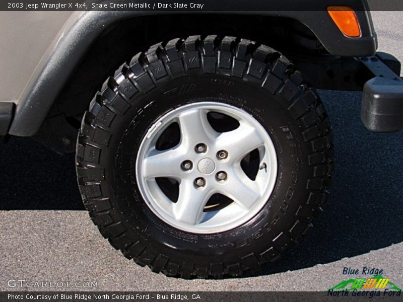 Shale Green Metallic / Dark Slate Gray 2003 Jeep Wrangler X 4x4