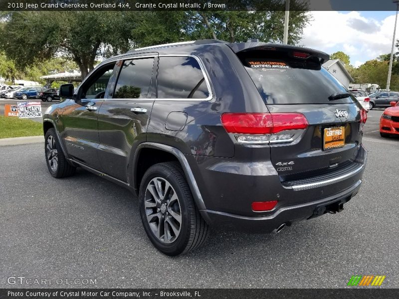 Granite Crystal Metallic / Brown 2018 Jeep Grand Cherokee Overland 4x4