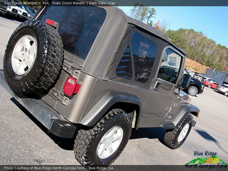Shale Green Metallic / Dark Slate Gray 2003 Jeep Wrangler X 4x4