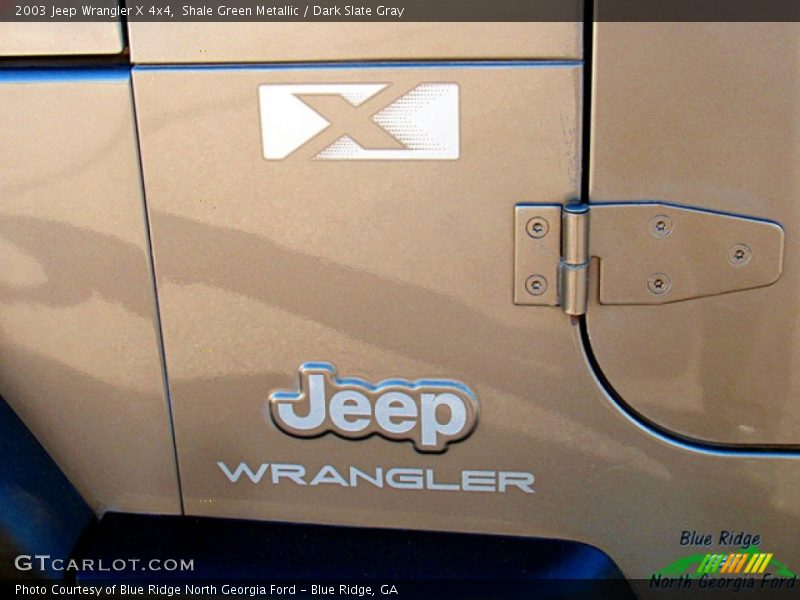 Shale Green Metallic / Dark Slate Gray 2003 Jeep Wrangler X 4x4