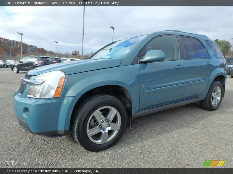 Golden Teal Metallic / Dark Gray 2008 Chevrolet Equinox LT AWD