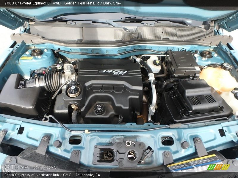 Golden Teal Metallic / Dark Gray 2008 Chevrolet Equinox LT AWD