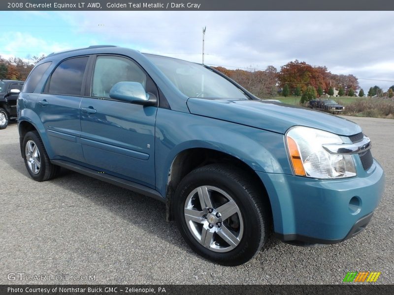Golden Teal Metallic / Dark Gray 2008 Chevrolet Equinox LT AWD