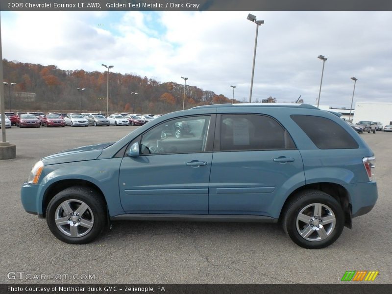 Golden Teal Metallic / Dark Gray 2008 Chevrolet Equinox LT AWD