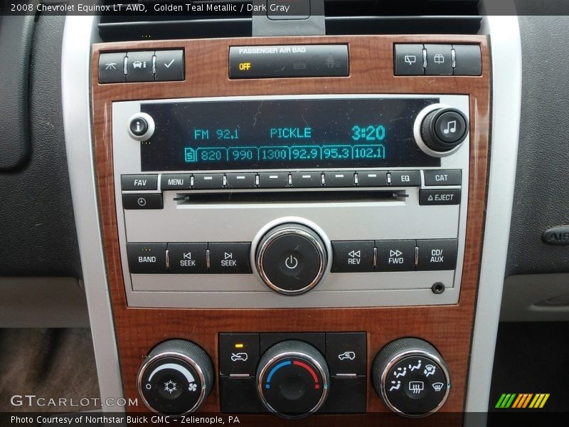 Golden Teal Metallic / Dark Gray 2008 Chevrolet Equinox LT AWD