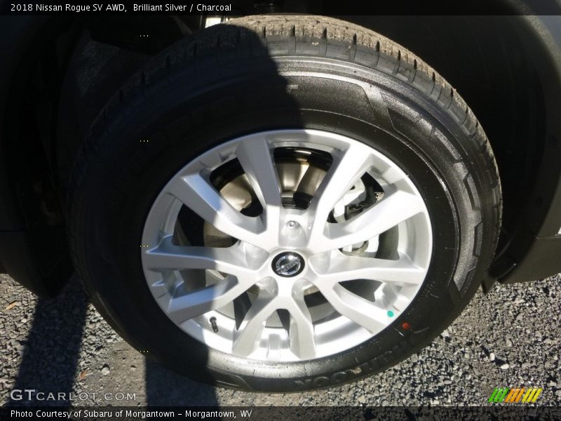 Brilliant Silver / Charcoal 2018 Nissan Rogue SV AWD