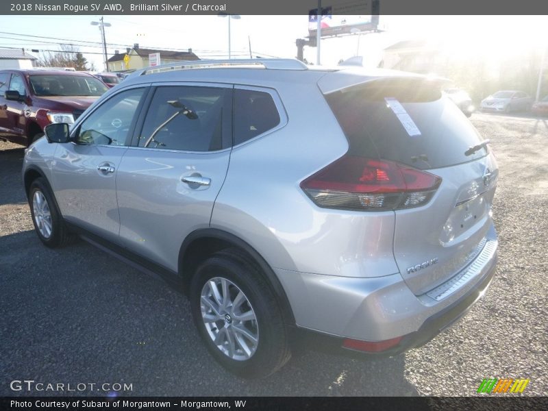 Brilliant Silver / Charcoal 2018 Nissan Rogue SV AWD