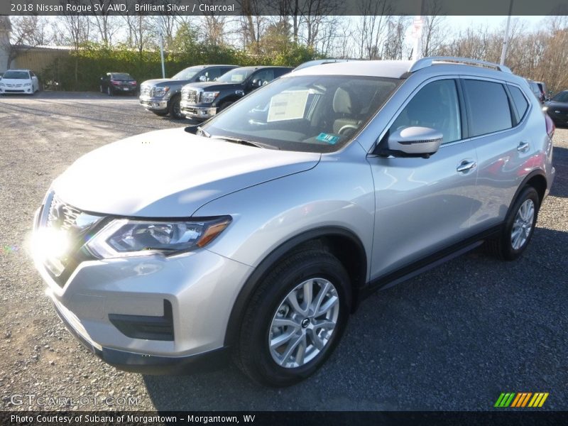Brilliant Silver / Charcoal 2018 Nissan Rogue SV AWD