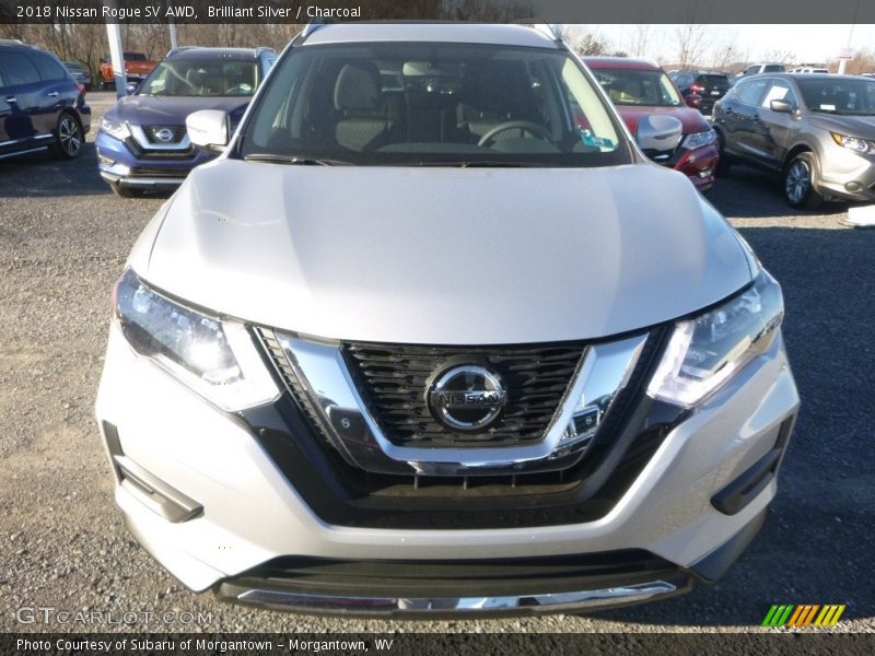 Brilliant Silver / Charcoal 2018 Nissan Rogue SV AWD