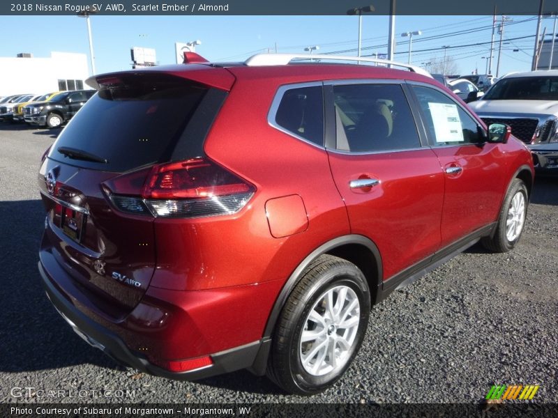 Scarlet Ember / Almond 2018 Nissan Rogue SV AWD