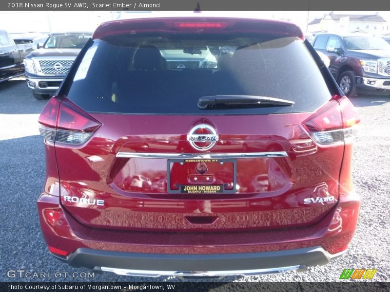 Scarlet Ember / Almond 2018 Nissan Rogue SV AWD