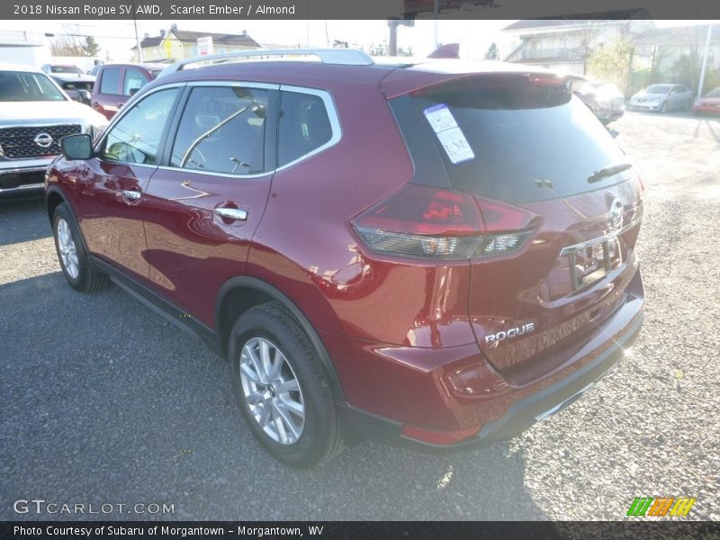 Scarlet Ember / Almond 2018 Nissan Rogue SV AWD