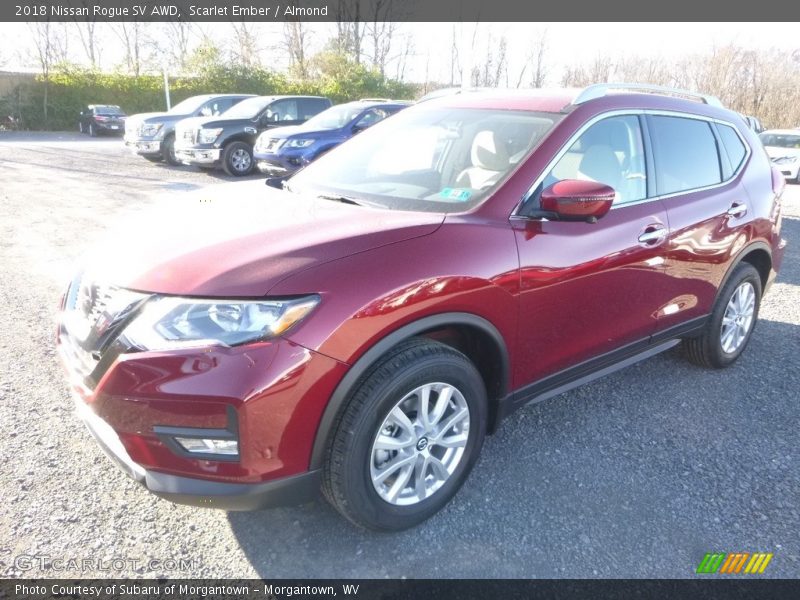 Scarlet Ember / Almond 2018 Nissan Rogue SV AWD