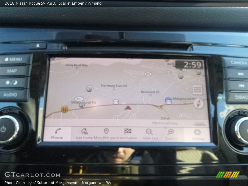 Navigation of 2018 Rogue SV AWD