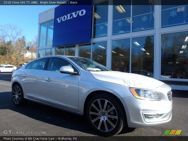 Bright Silver Metallic / Black 2018 Volvo S60 T5 AWD