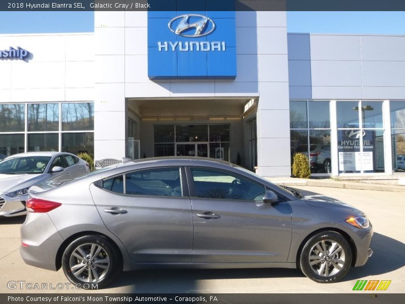 Galactic Gray / Black 2018 Hyundai Elantra SEL