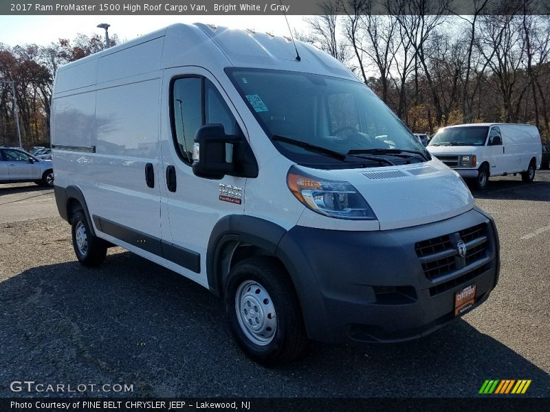 Bright White / Gray 2017 Ram ProMaster 1500 High Roof Cargo Van