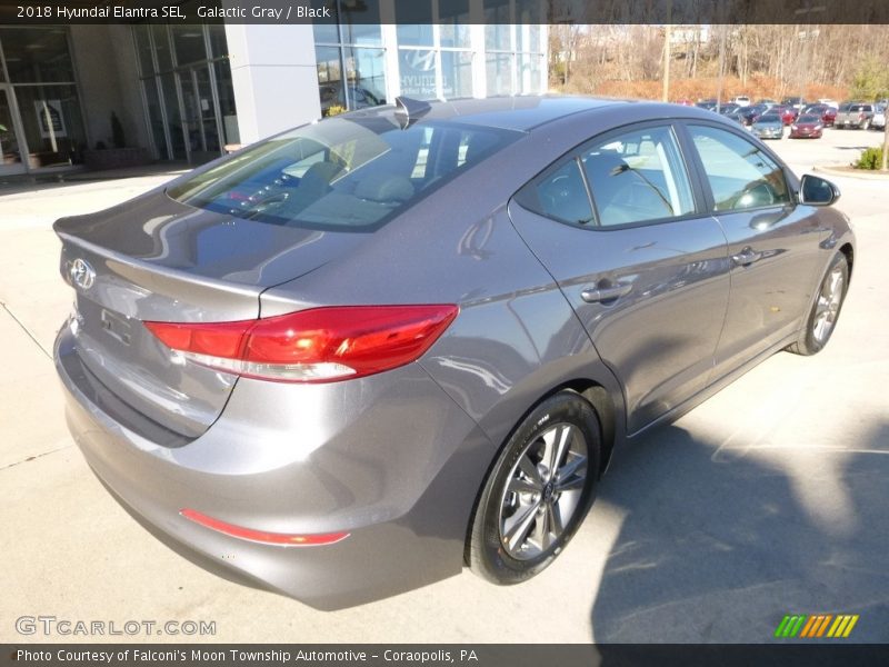 Galactic Gray / Black 2018 Hyundai Elantra SEL