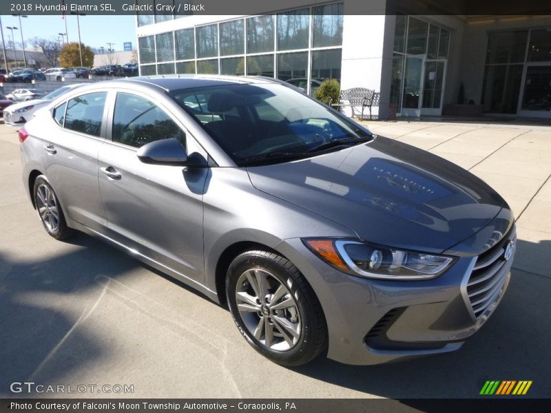 Galactic Gray / Black 2018 Hyundai Elantra SEL