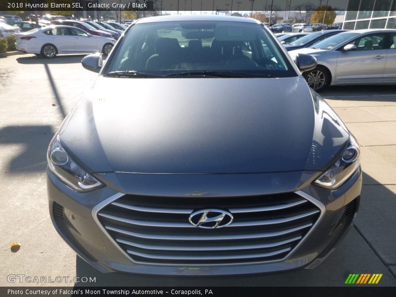 Galactic Gray / Black 2018 Hyundai Elantra SEL