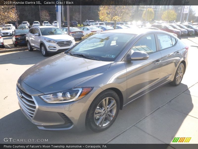 Galactic Gray / Black 2018 Hyundai Elantra SEL