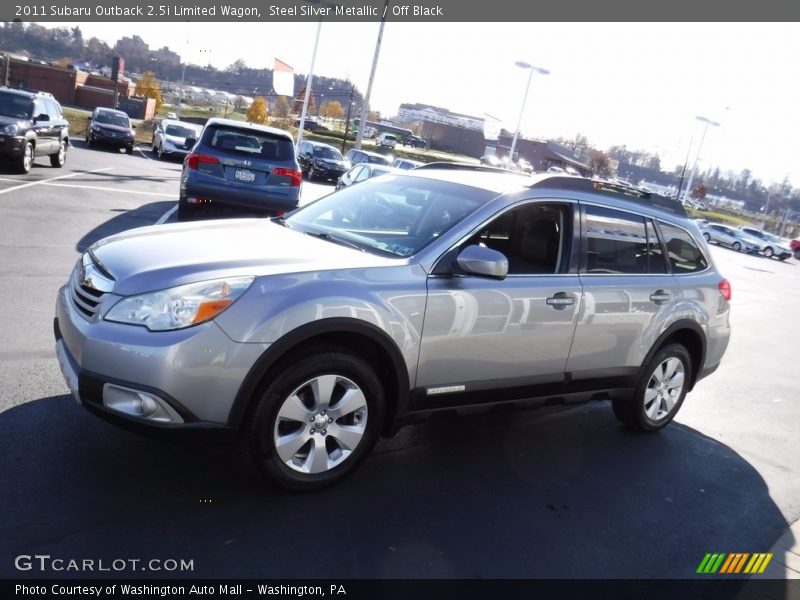 Steel Silver Metallic / Off Black 2011 Subaru Outback 2.5i Limited Wagon