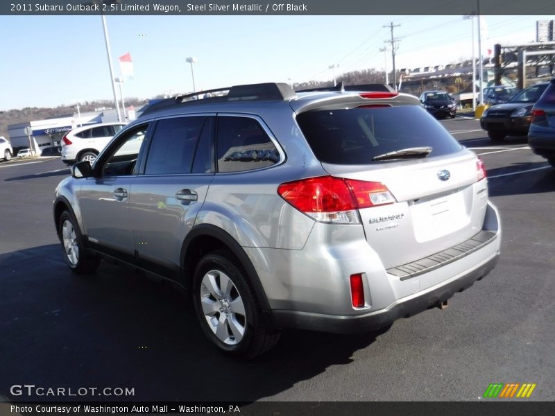 Steel Silver Metallic / Off Black 2011 Subaru Outback 2.5i Limited Wagon