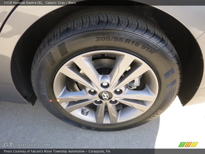 Galactic Gray / Black 2018 Hyundai Elantra SEL