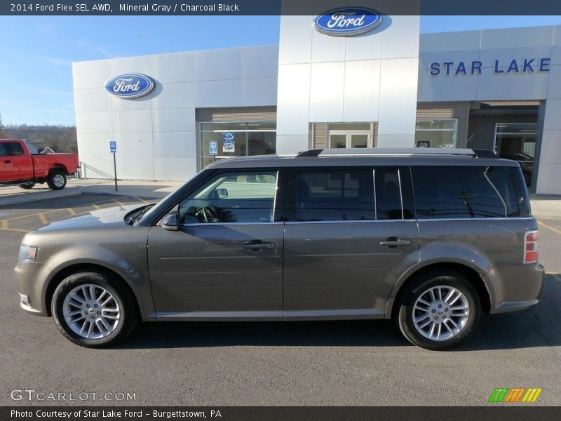 Mineral Gray / Charcoal Black 2014 Ford Flex SEL AWD