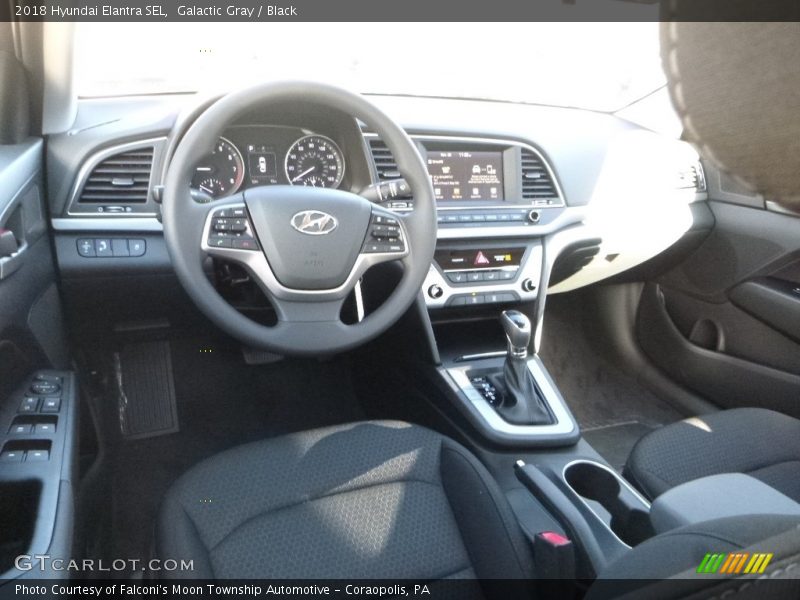 Galactic Gray / Black 2018 Hyundai Elantra SEL