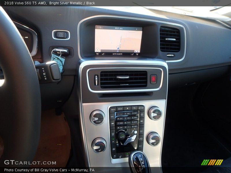 Bright Silver Metallic / Black 2018 Volvo S60 T5 AWD