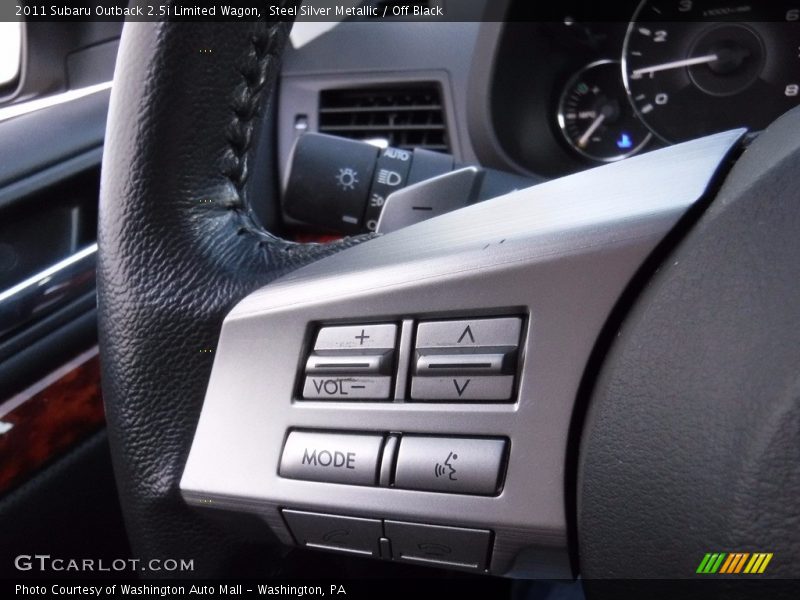 Steel Silver Metallic / Off Black 2011 Subaru Outback 2.5i Limited Wagon