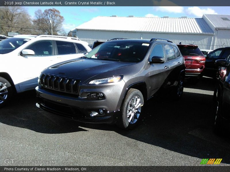 Granite Crystal Metallic / Black 2018 Jeep Cherokee Latitude 4x4