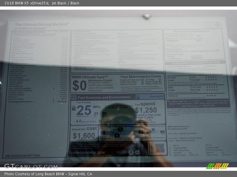 Jet Black / Black 2018 BMW X5 xDrive35d