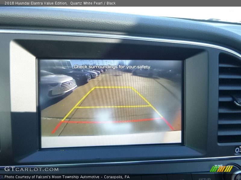 Quartz White Pearl / Black 2018 Hyundai Elantra Value Edition