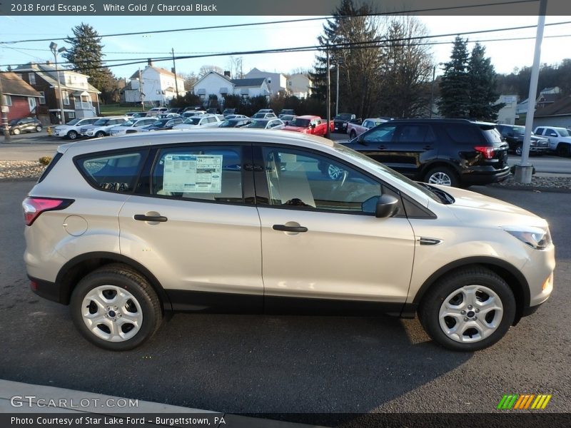 White Gold / Charcoal Black 2018 Ford Escape S