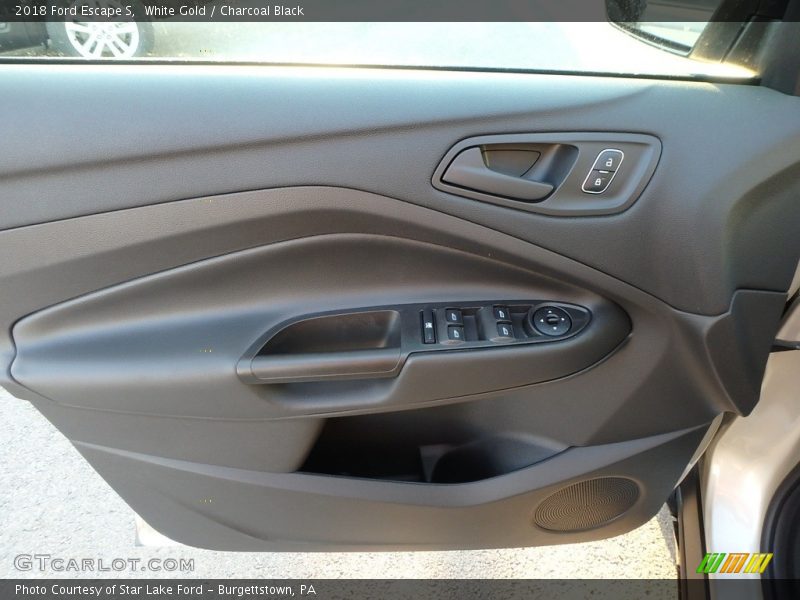 White Gold / Charcoal Black 2018 Ford Escape S