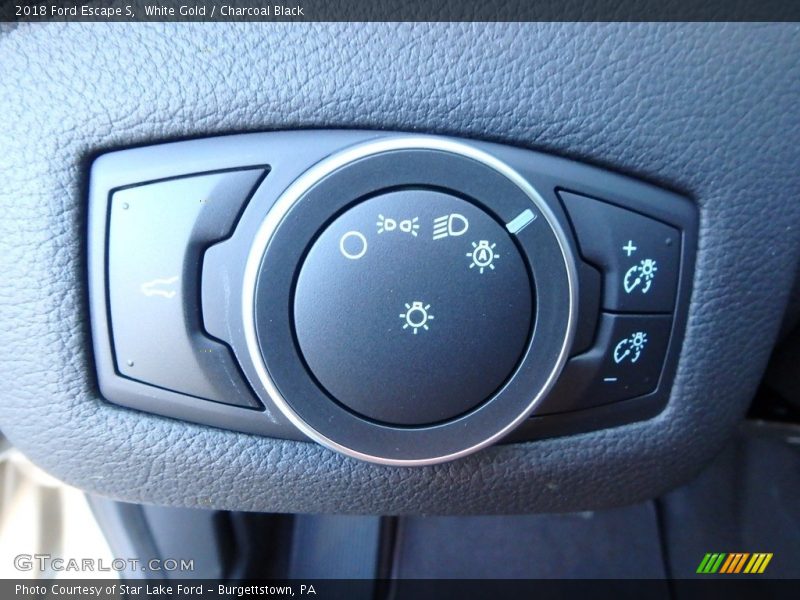 White Gold / Charcoal Black 2018 Ford Escape S