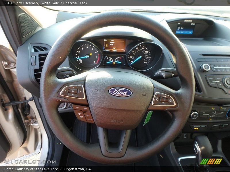 White Gold / Charcoal Black 2018 Ford Escape S