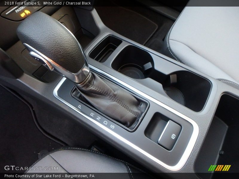 White Gold / Charcoal Black 2018 Ford Escape S
