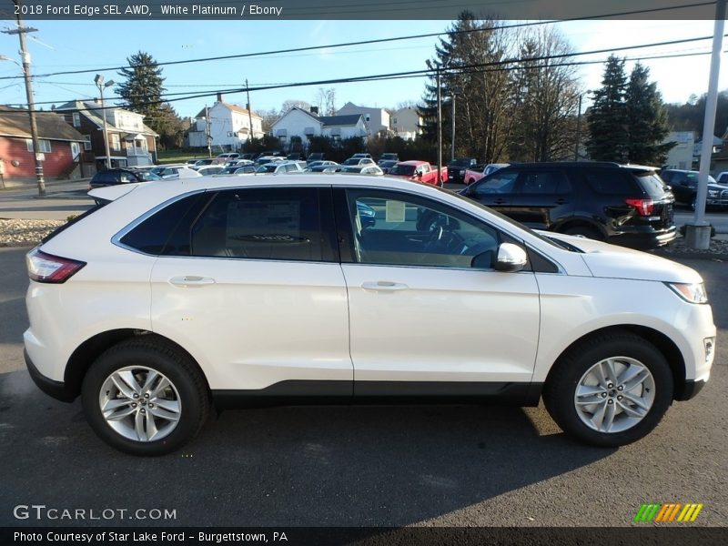 White Platinum / Ebony 2018 Ford Edge SEL AWD
