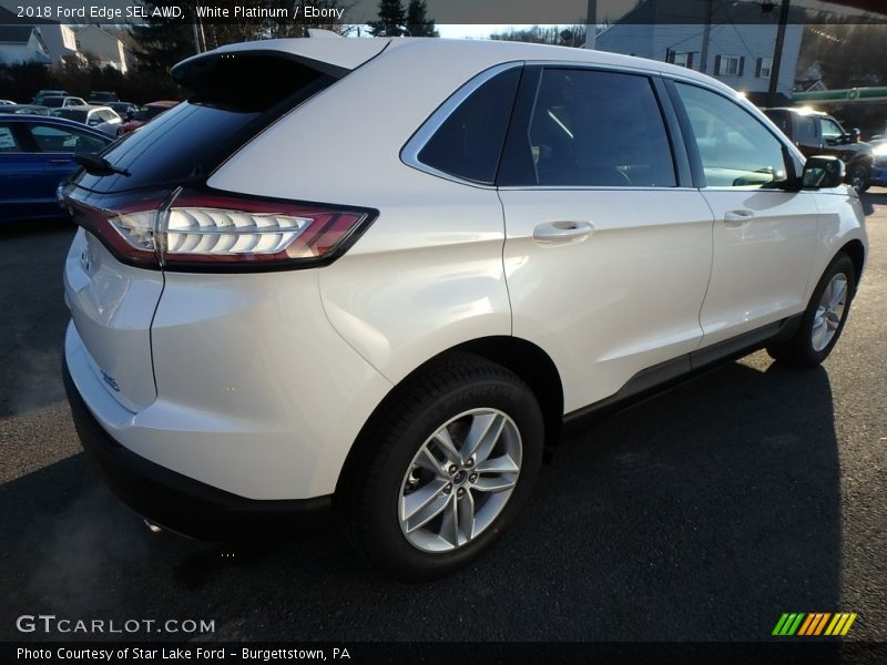 White Platinum / Ebony 2018 Ford Edge SEL AWD