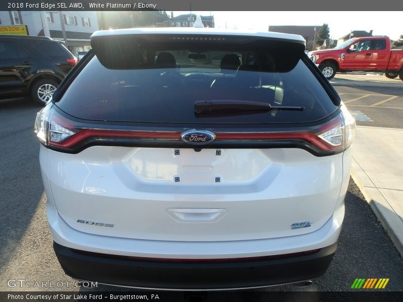 White Platinum / Ebony 2018 Ford Edge SEL AWD