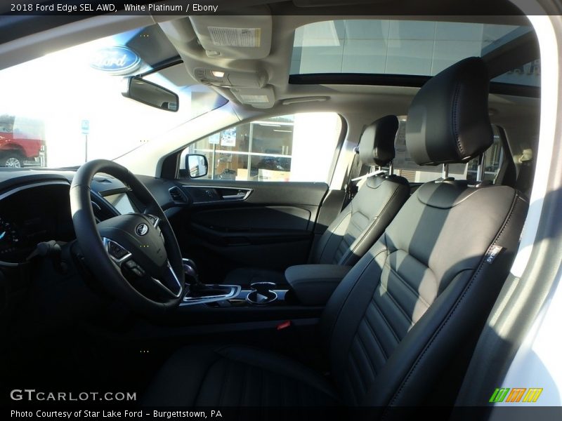 White Platinum / Ebony 2018 Ford Edge SEL AWD