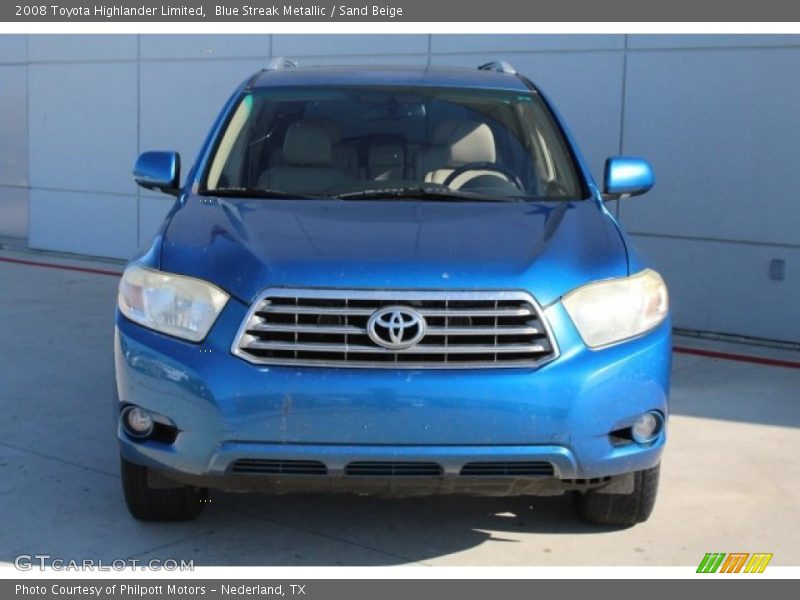 Blue Streak Metallic / Sand Beige 2008 Toyota Highlander Limited