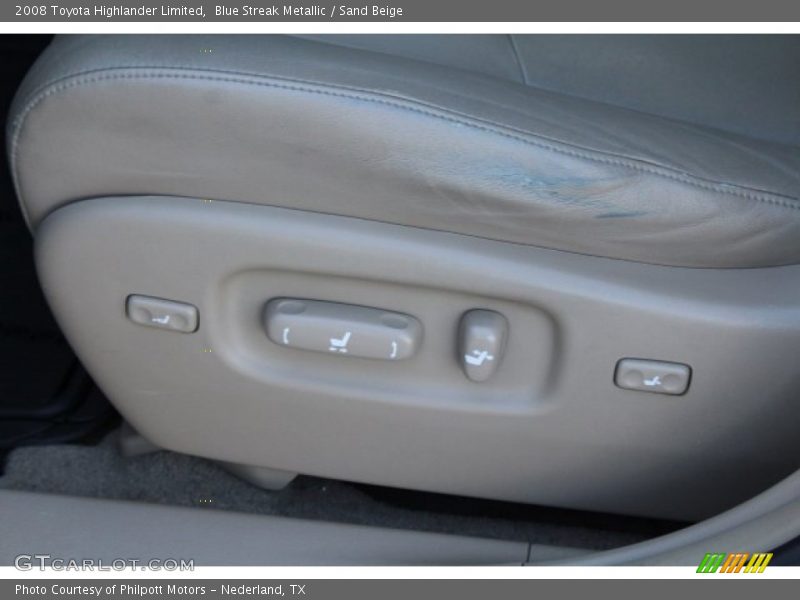 Blue Streak Metallic / Sand Beige 2008 Toyota Highlander Limited