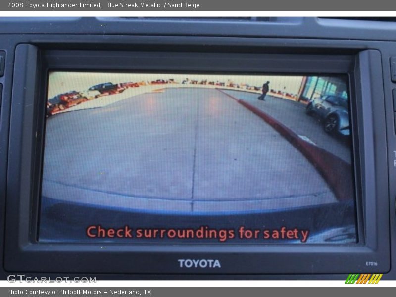 Blue Streak Metallic / Sand Beige 2008 Toyota Highlander Limited