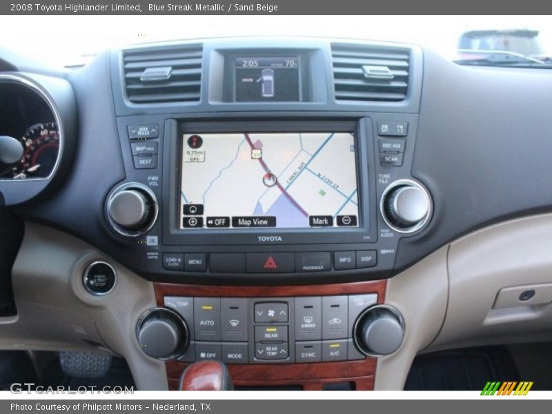 Blue Streak Metallic / Sand Beige 2008 Toyota Highlander Limited