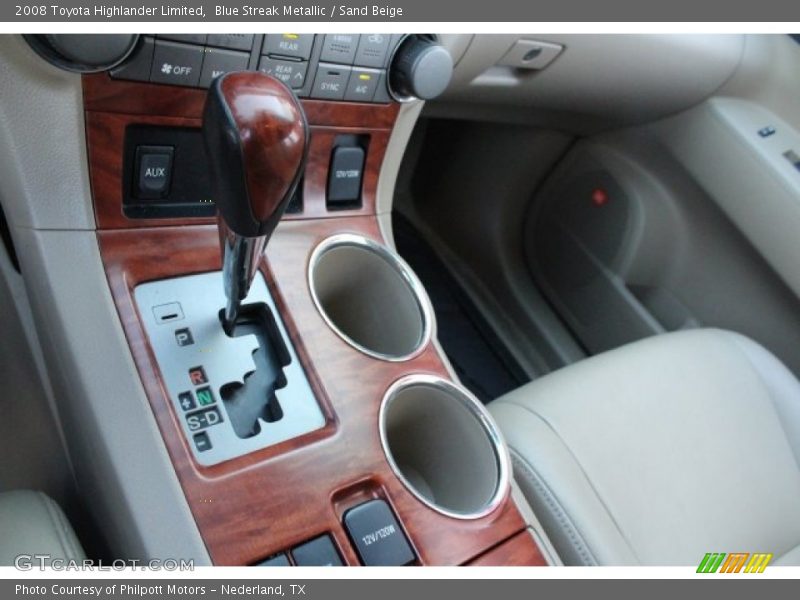 Blue Streak Metallic / Sand Beige 2008 Toyota Highlander Limited