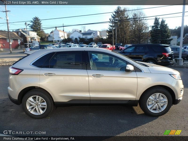 White Gold / Ebony 2018 Ford Edge SEL AWD